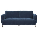 Lively - Chenille Upholstered Modern Track Arm Sofa - Blue