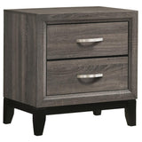 Watson - 2-Drawer Nightstand - Gray Oak And Black