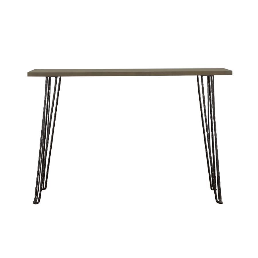 Neville - Rectangular Console Table - Concrete And Black