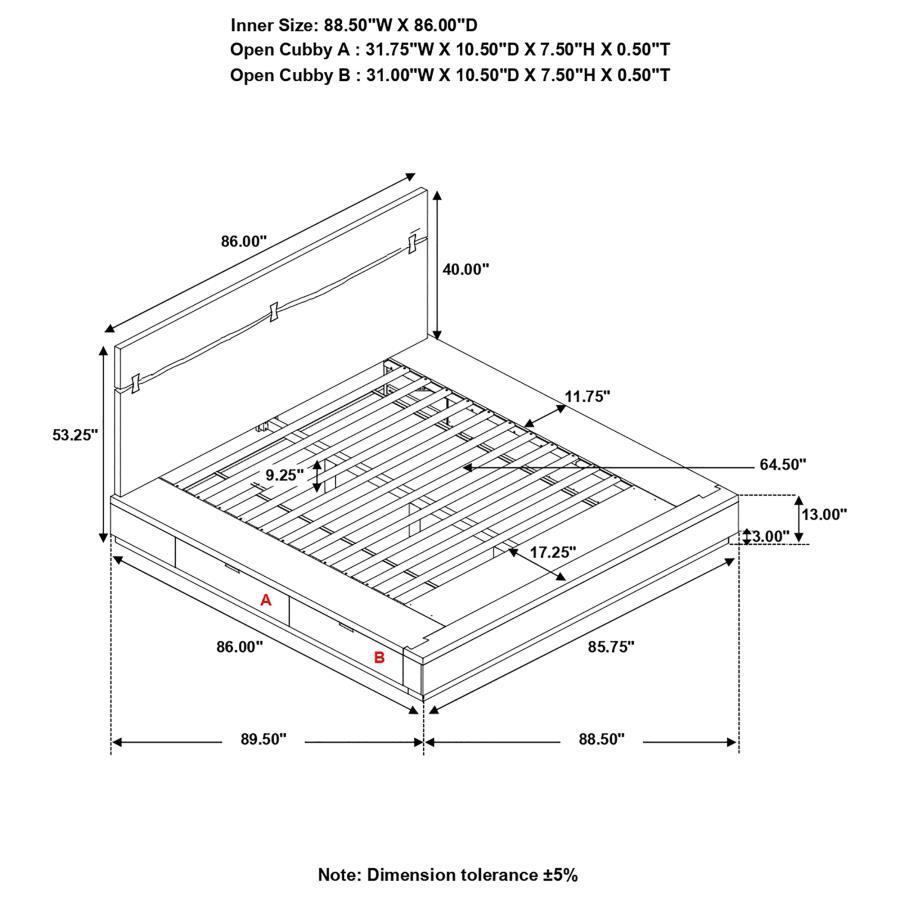 Winslow - Cama con almacenamiento