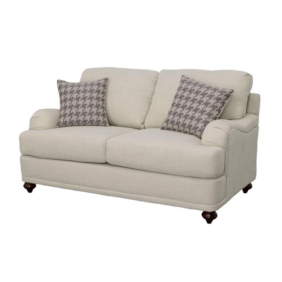 Glenn - Loveseat con respaldo acolchado - Gris claro