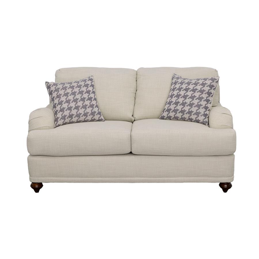 Glenn - Loveseat con brazos empotrados - Gris claro