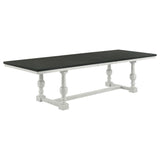 Aventine - Rectangular Dining Table With Extension - Leaf Charcoal And Vintage Chalk