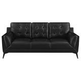 Moira - Upholstered Tufted Sofa With Track Arms - Black