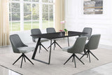 Smith - Rectangle Ceramic Top Dining Table - Black And Gunmetal