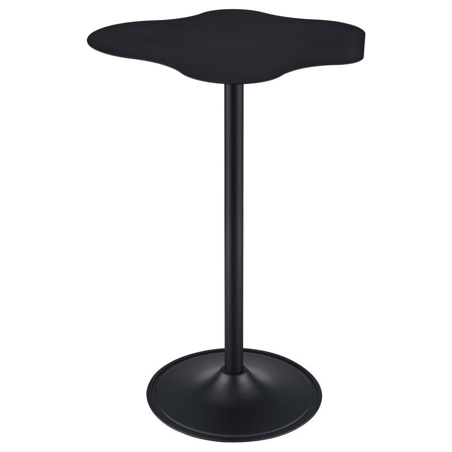 Keanu - Pedestal Cloud-Shaped Top Bar Table - Black