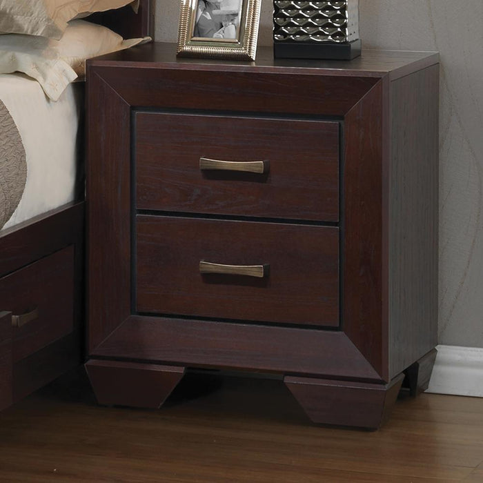 Kauffman 2-drawer Nightstand Dark Cocoa