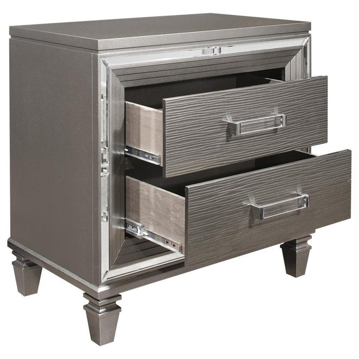 Tamsin Nightstand in Silver Grey Metallic 1616-4