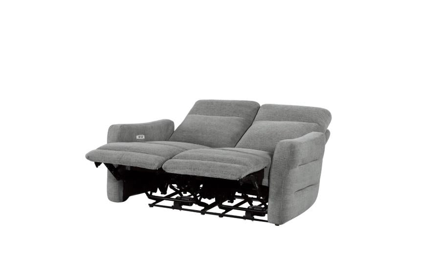 Edition Power Double Lay Flat Reclining Loveseat in Dove Grey 9804DV-2PWH