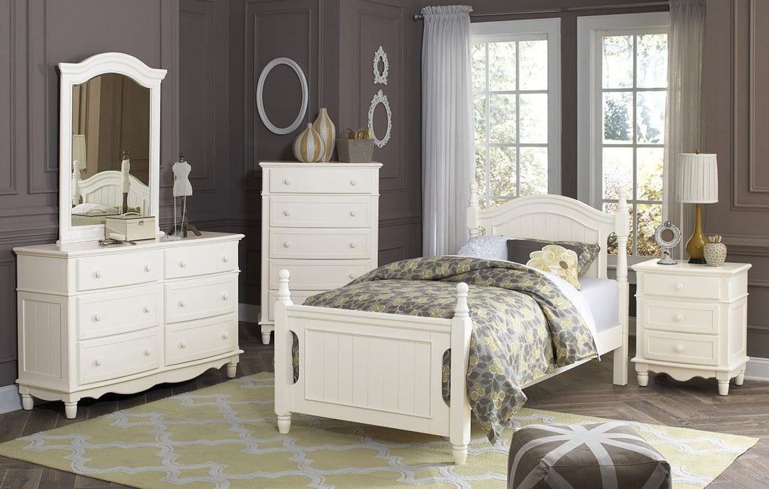 Clementine Twin Bed in White B1799T-1