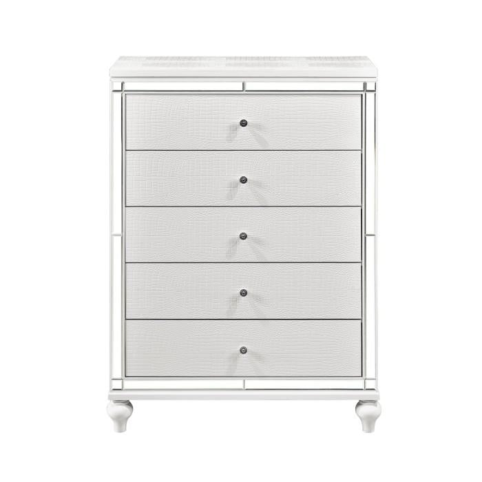 Alonza 5 Drawer Chest in White 1845-9 image