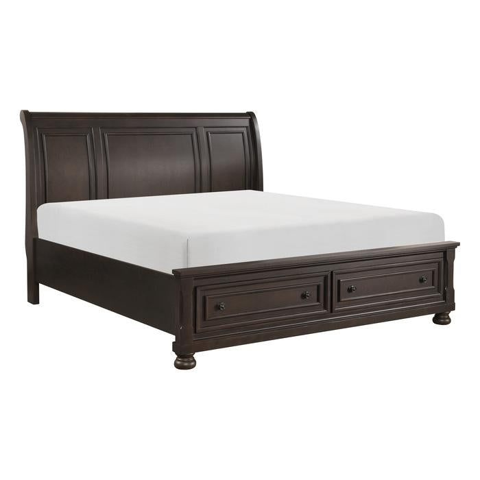 Begonia (3)California King Platform Bed with Footboard Storage