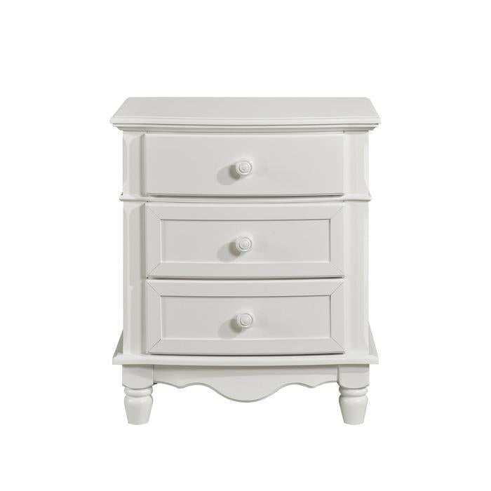 Clementine 3 Drawer Night Stand in White B1799-4 image