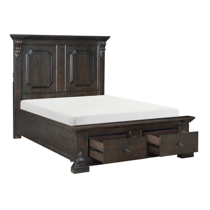 Cornwall (3) Eastern King Platform Bed with Footboard Storage