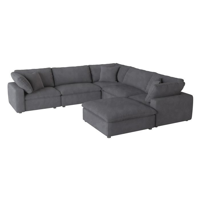 9546GY6OT - (6)6-Piece Modular Sectional with Ottoman image