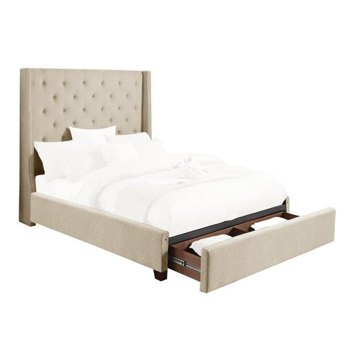 5877BE-1DW - (3)Queen Platform Bed with Storage Footboard image