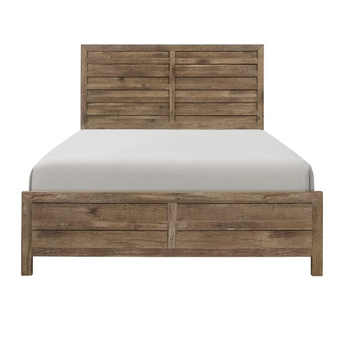 Mandan Queen Panel Bed in Weathered Pine 1910-1 image