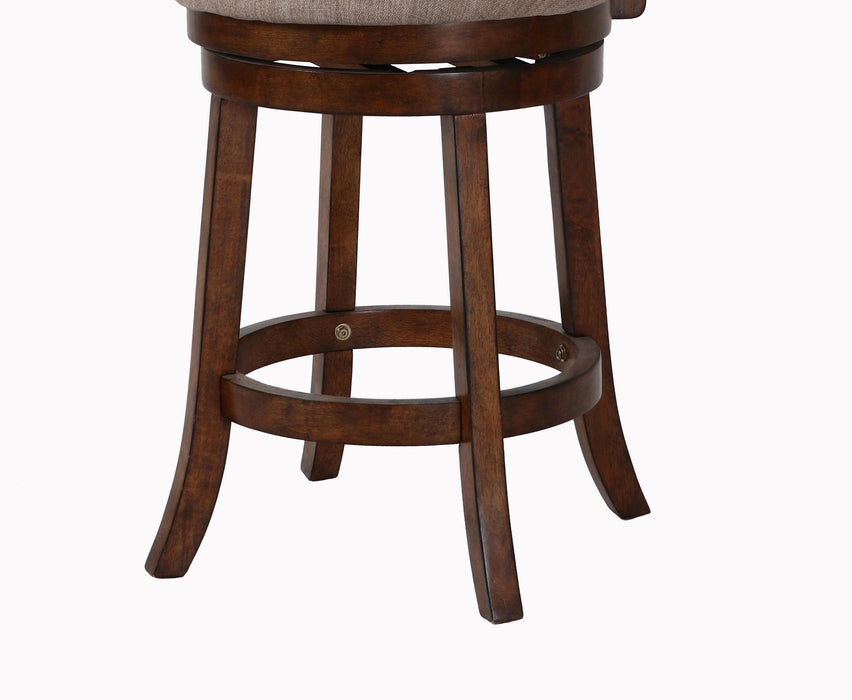 ABERDEEN 24" COUNTER STOOL-DK BROWN W/FABRIC SEAT