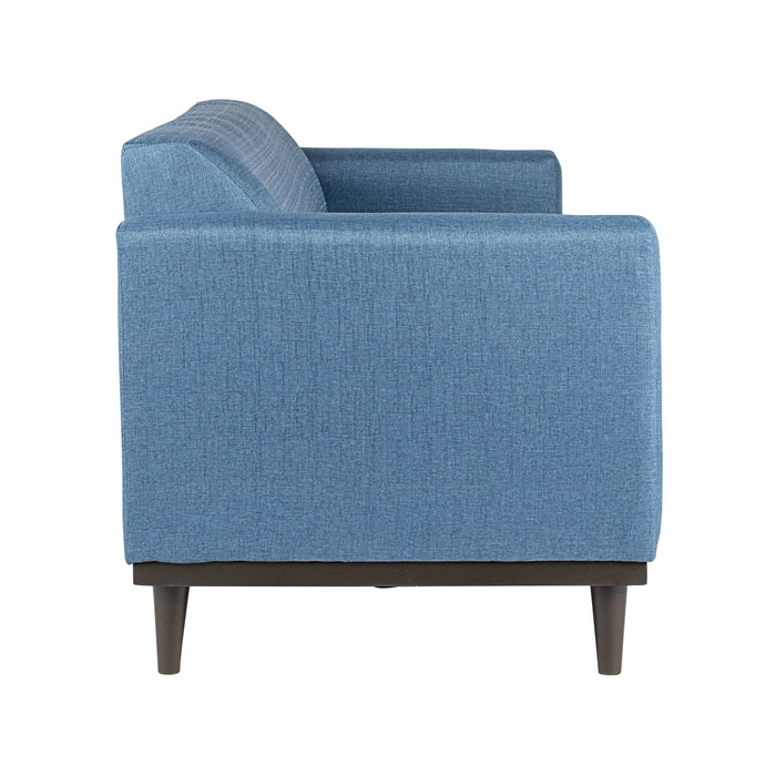 AIDEN SOFA W/3 THROW PILLOWS-BLUE