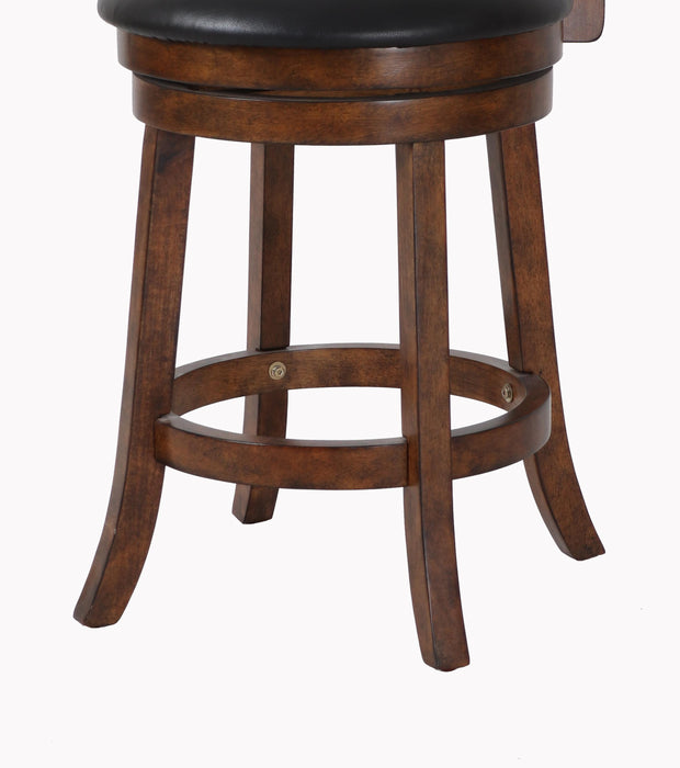 BRISTOL 24" COUNTER STOOL-DK BROWN W/PU SEAT