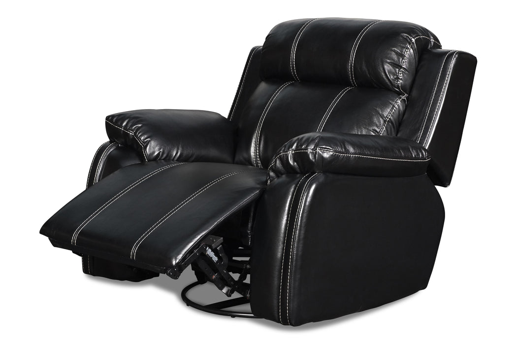 FUSION SWIVEL GLIDER RECLINER W/PWR FTRST-EBONY