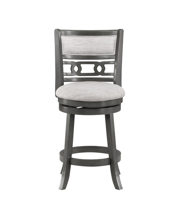 GIA 29" SWIVEL BARSTOOL-GRAY W/GRAY FABRIC SEAT