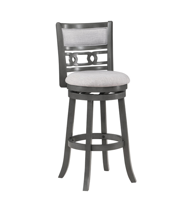 GIA 24" SWIVEL COUNTER STOOL-GRAY W/GRAY FABRIC SEAT image