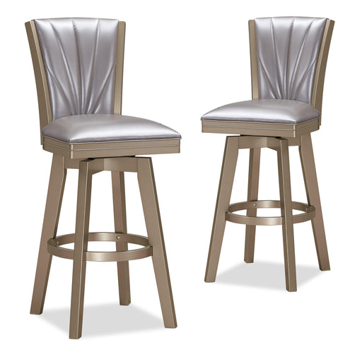 JAZZ 30" SWIVEL BAR STOOL-PEARL/GOLD image