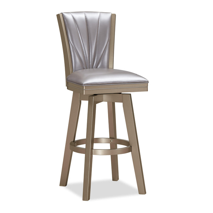 JAZZ 30" SWIVEL BAR STOOL-PEARL/GOLD