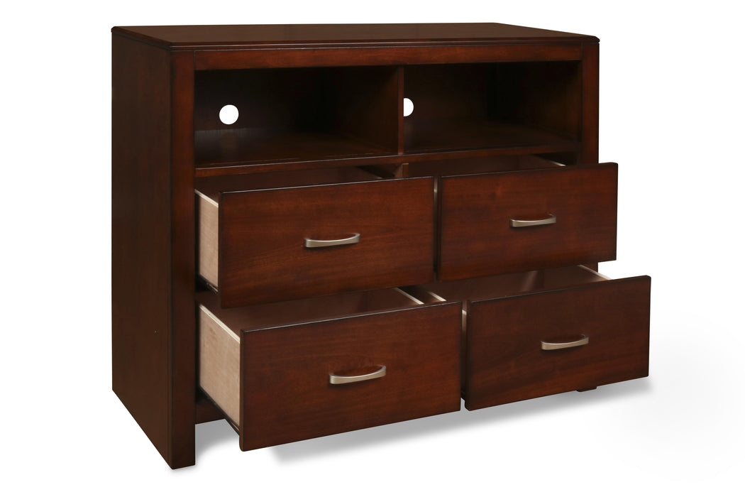 KENSINGTON MEDIA CHEST- BURNISHED CHERRY