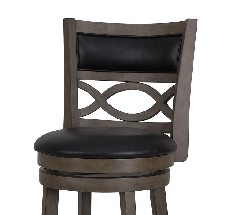 MANCHESTER 29" BAR STOOL-ANT GRAY W/PU SEAT