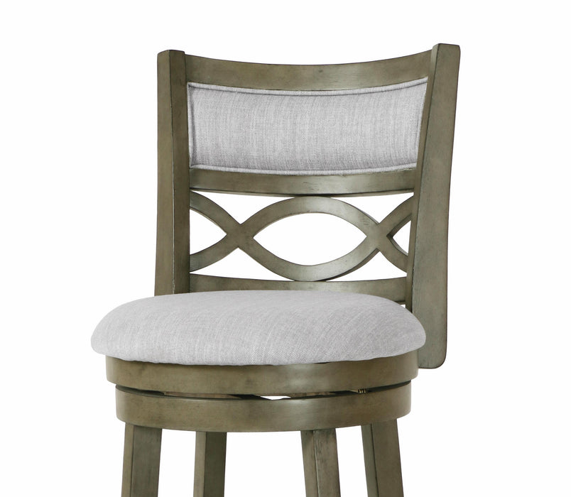 MANCHESTER 29" BAR STOOL-ANT GRAY W/FABRIC SEAT