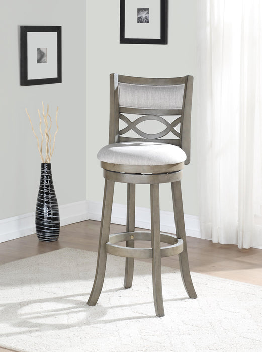 MANCHESTER 29" BAR STOOL-ANT GRAY W/FABRIC SEAT