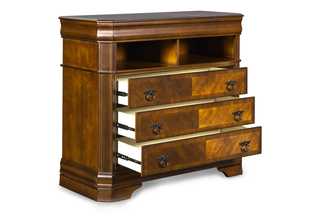 SHERIDAN MEDIA CHEST- BURNISHED CHERRY