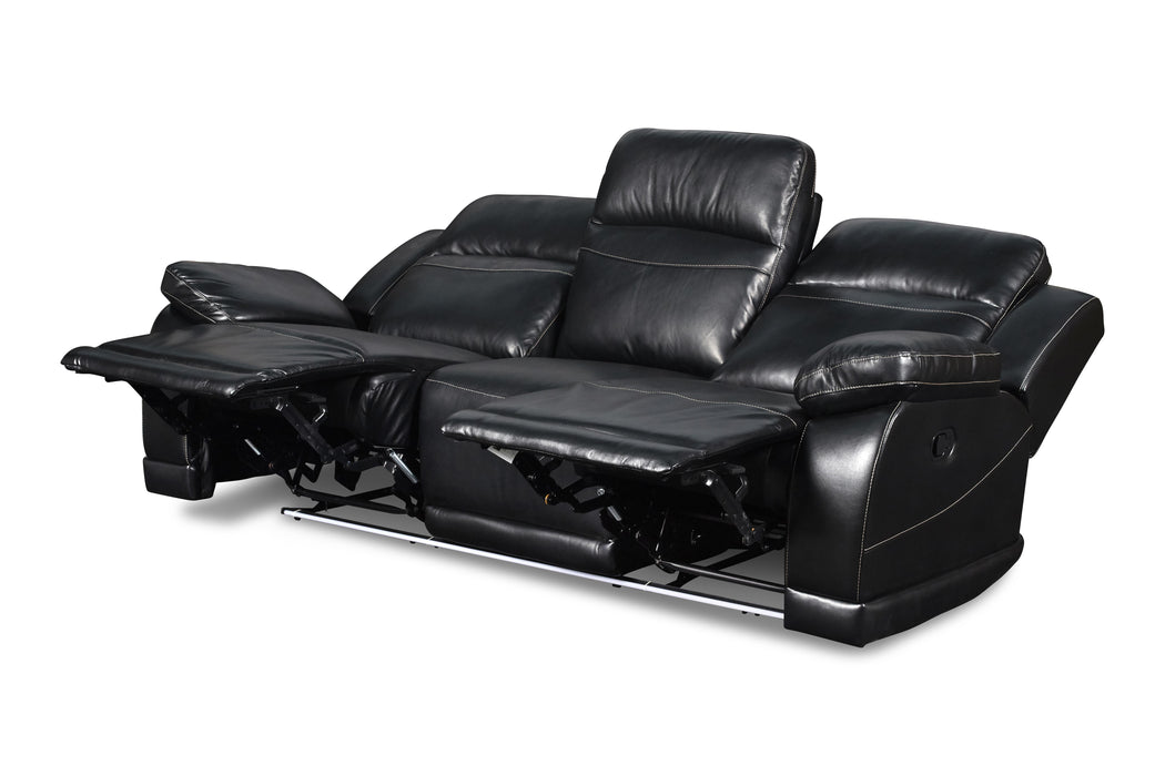 VEGA  DUAL RECLINER SOFA - PREMIER BLACK