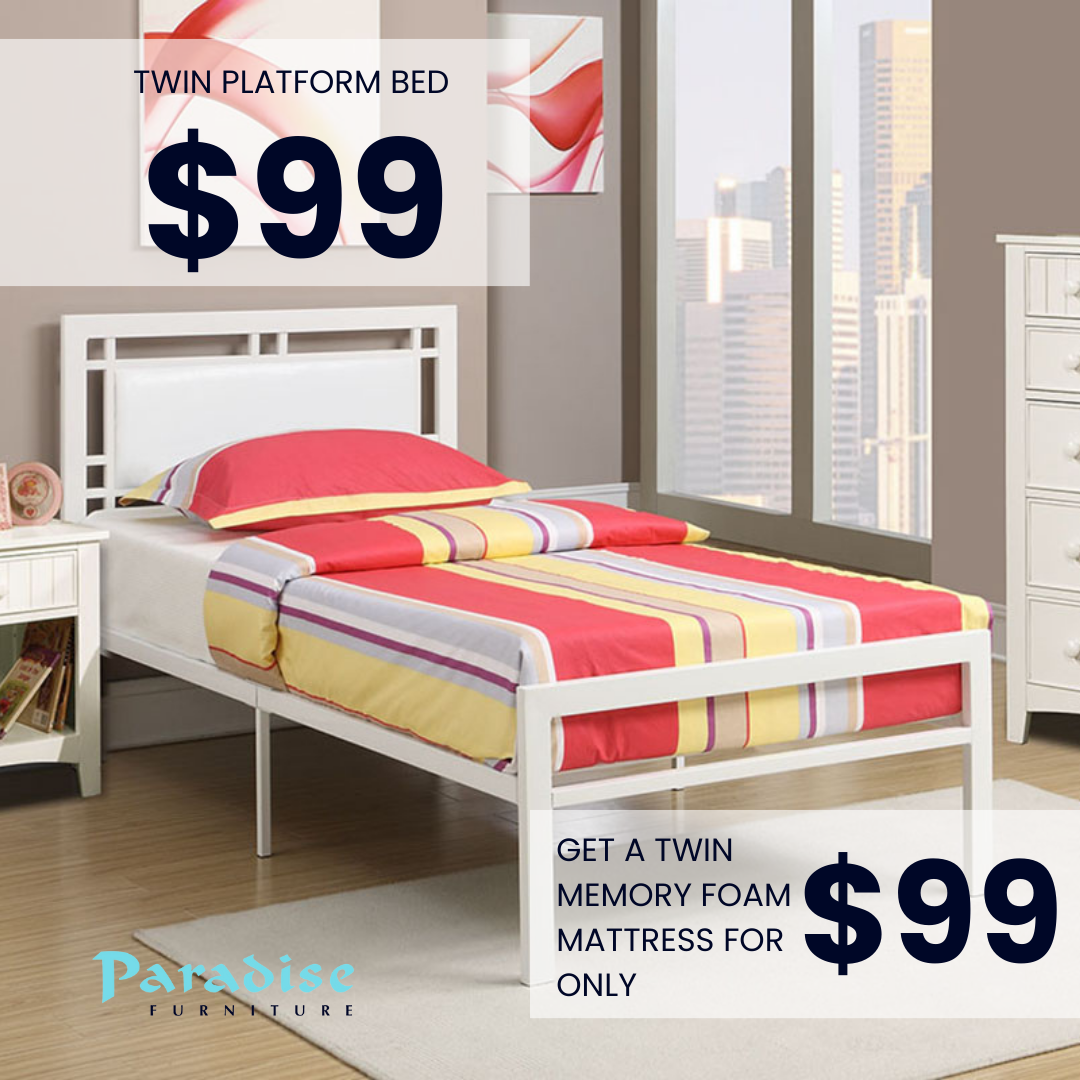 Back-to-School Sale Twin Beds for only $99 | Paradise Furniture