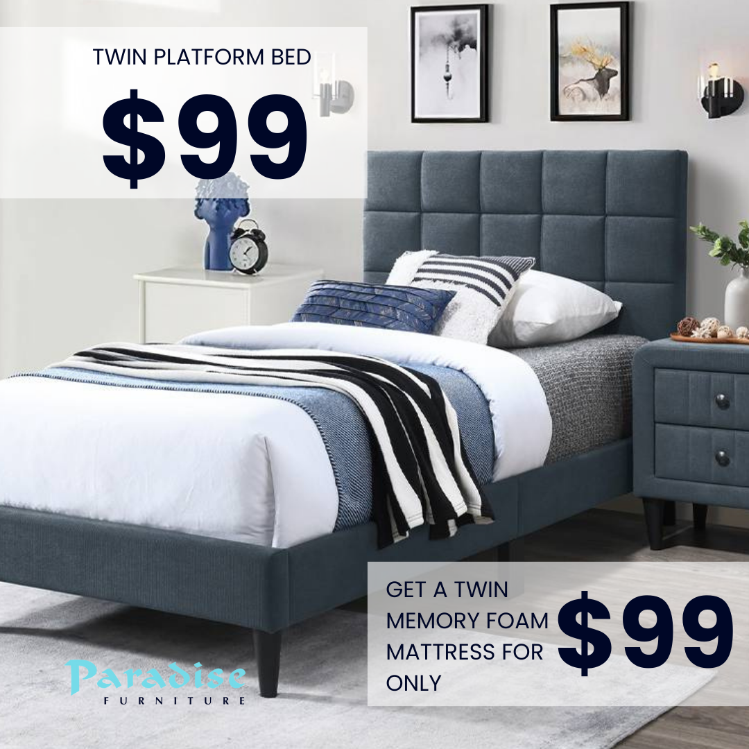 Back-to-School Sale Twin Beds for only $99 | Paradise Furniture