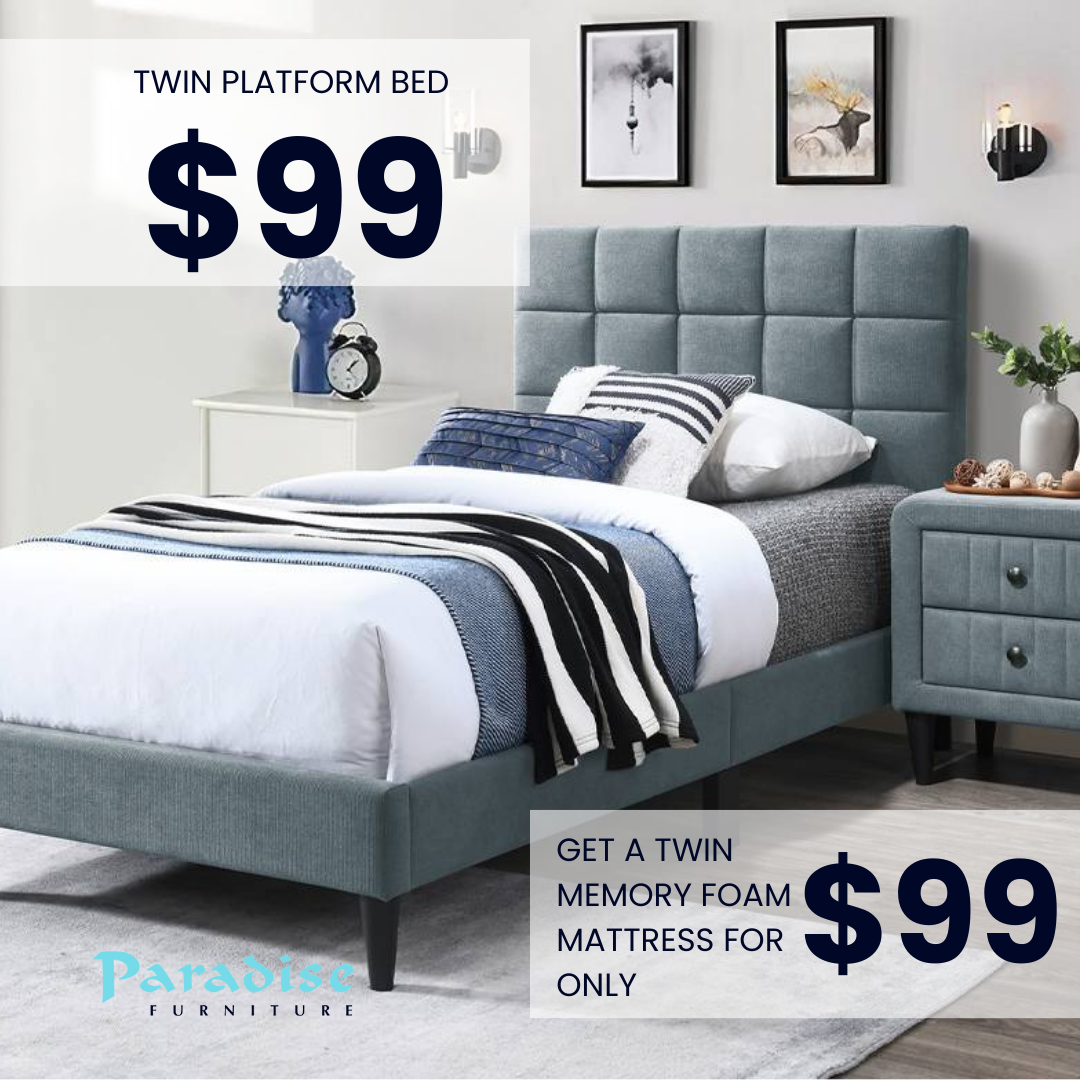 Back-to-School Sale Twin Beds for only $99 | Paradise Furniture