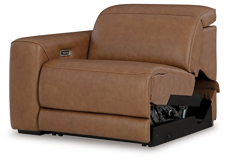 Magic Man Power Reclining Sectional Loveseat with Console