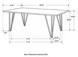 Neve - Live-Edge Dining Table With Hairpin Legs - Sheesham Gray And Gunmetal