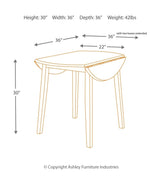 Hammis - Juego de mesa de comedor redonda con hojas abatibles