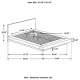 Jessica - Cama con plataforma y asiento con rieles