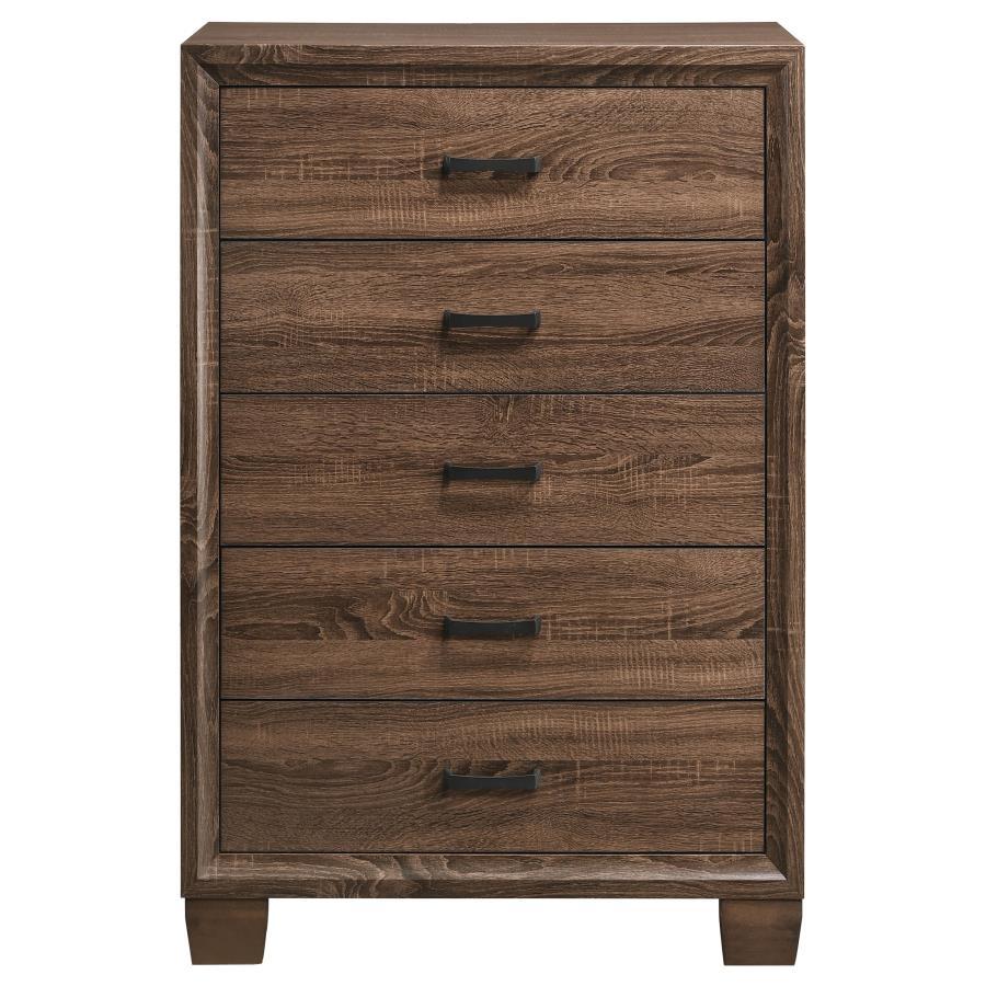 Brandon - 5-Drawer Chest - Medium WArm - Brown