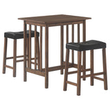 Oleander - 3 Piece Counter Height Set - Nut Brown