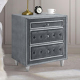 Antonella - 3-Drawer Upholstered Nightstand