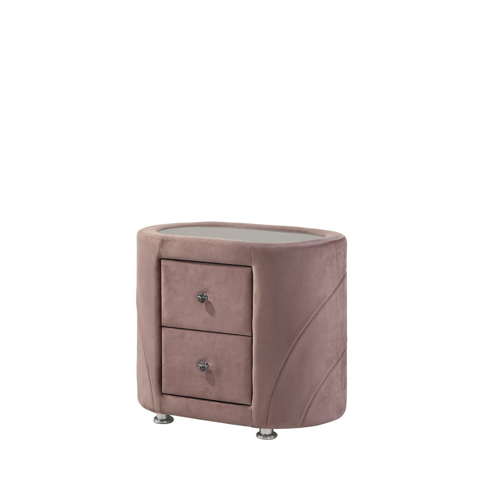 Salonia - Nightstand - Pink Velvet