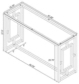 Merced - Rectangle Glass Top Sofa Table - Nickel