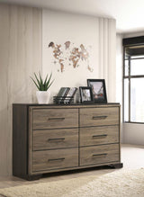 Baker - 6-Drawer Dresser - Brown And Light Taupe