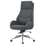 Cruz - Upholstered Office Chair With Padded Seat - Gray And Chrome