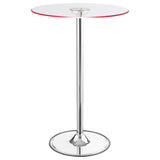 Thea - LED Bar Table - Chrome And Clear